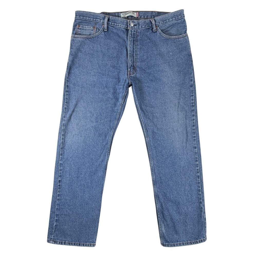 Vintage Levis 505 Straight Fit Jeans Blue Medium Wash Denim Mens 40x32
